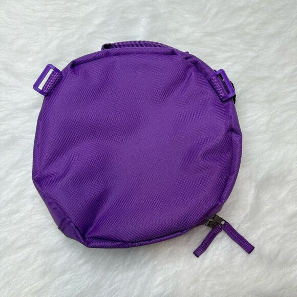 NWOT Panda 9" Lunch Round Box Purple Sequin Embellishment - Picture 2 of 5